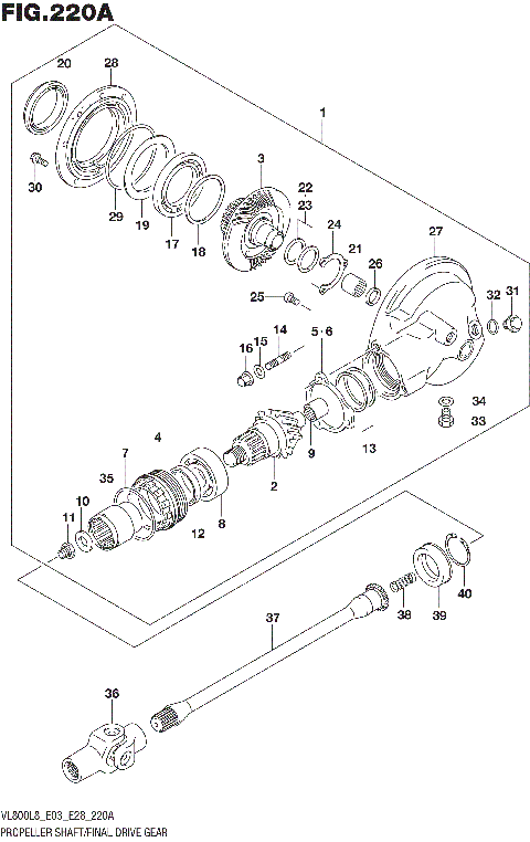 PROPELLER SHAFT/FINAL DRIVE GEAR