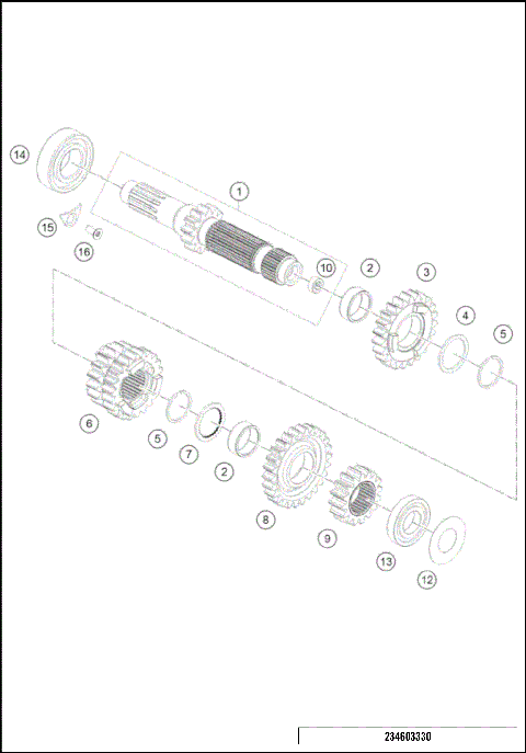 TRANSMISSION I - MAIN SHAFT