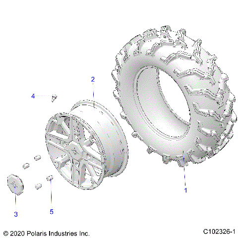 WHEELS, FRONT - A20SYE95AD/CAD (C102326-1)
