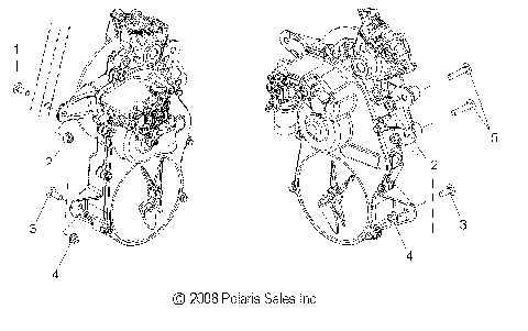 DRIVE TRAIN, GEARCASE MOUNTING - S10PP7FSL/FEL (49SNOWGEARCASEMTG09FSTRG)