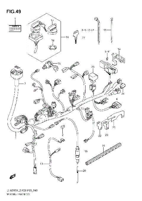 WIRING HARNESS (LT-A500XZ E33)