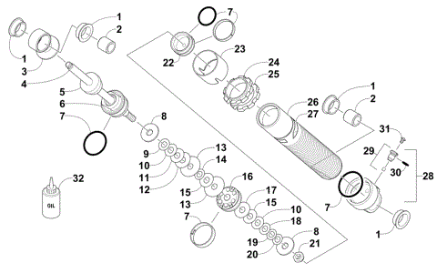 REAR SUSPENSION REAR ARM SHOCK ABSORBER