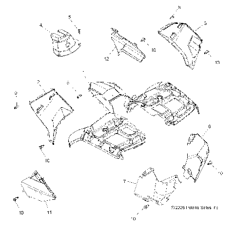 BODY, FRONT CAB - A09ZX85FS/CFS (49ATVCAB09SPXP550)
