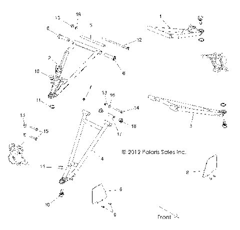SUSPENSION, FRONT CONTROL ARMS - Z14XT9EFX (49RGRSUSPFRT13RZRXP4I)