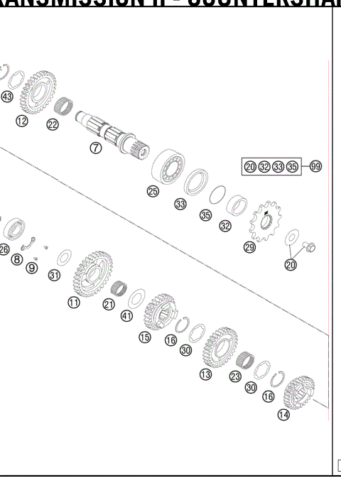 TRANSMISSION II - COUNTERSHAFT 