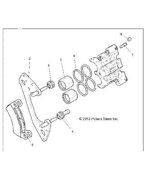 BRAKES, FRONT CALIPER - Z16VDE99FM/NM (49RGRCALIPER14RZR1000)