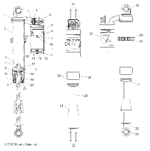 SUSPENSION, FRONT SHOCK - A08GJ52AC (49ATVSHOCKFRT7043359)
