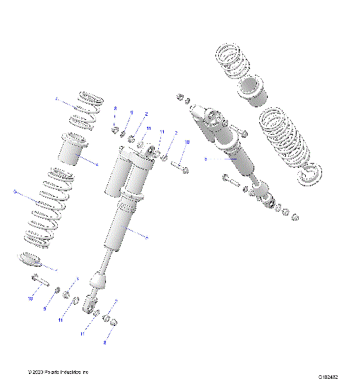 SUSPENSION, SHOCK, REAR - A23SGE95AN (C102432)