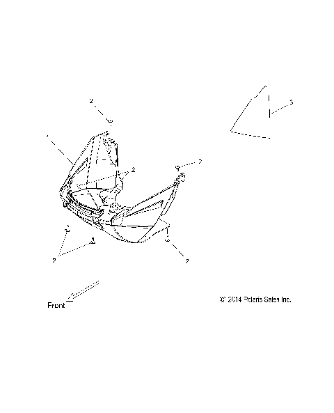 BODY, NOSEPAN ASM. - S15CP8 ALL OPTIONS (49SNOWNOSEPAN15INDY)