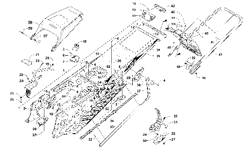 TUNNEL, REAR BUMPER, AND SNOWFLAP ASSEMBLY [103715]
