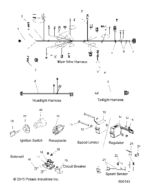 ELECTRICAL, WIRE HARNESSES and COMPONENTS - S17SJA5B ALL OPTIONS (600143)