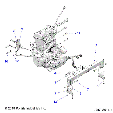 ENGINE, MOUNTING & LONG BLOCK - D20BBP99A4/B4/FP99A4 (C0703881-1)