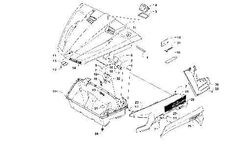 HOOD/FRONT STORAGE AND SIDE PANEL ASSEMBLY [301414]