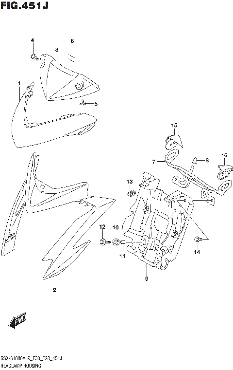 HEADLAMP HOUSING (GSX-S1000AZL9 E33)