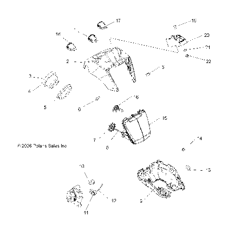HEADLIGHT POD and SPEEDOMETER - A07MH50AB/AL/AQ/AX/AY/AZ/MN50AF/AN/AT/AY (49ATVHEADLIGHT500EFI)