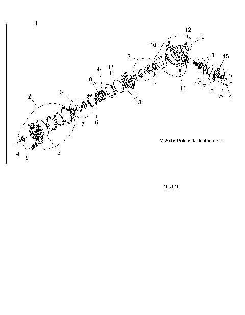 DRIVE TRAIN, FRONT GEARCASE INTERNALS - A17SXM95AM (100510)