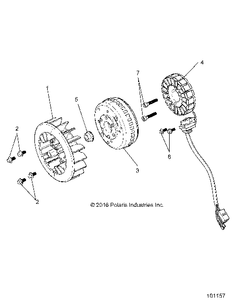 ENGINE, STATOR and FLYWHEEL - A19HAA15N7 (101157)