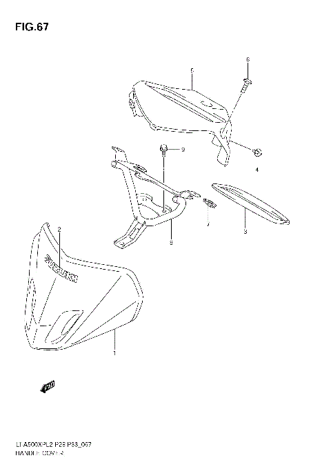 HANDLE COVER (LT-A500XPL2 E28)