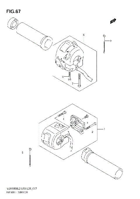 HANDLE SWITCH (VZR1800 L2 E28)