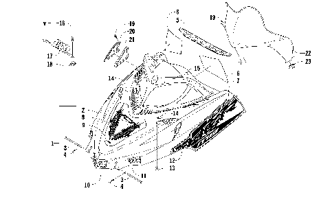 HOOD AND WINDSHIELD ASSEMBLY [90662]