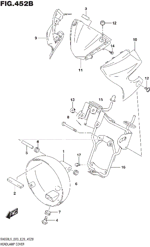 HEADLAMP COVER (SV650L9 E33)