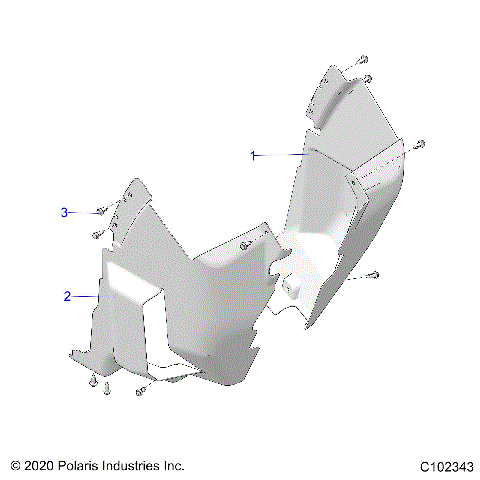 BODY, FRONT MUD GUARDS - A25SXD95A9 (C102343)
