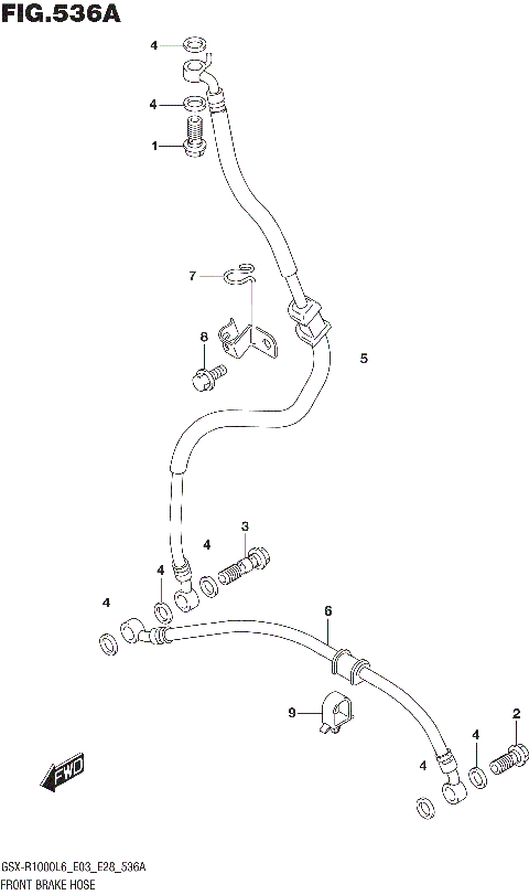 FRONT BRAKE HOSE (GSX-R1000L6 E03)