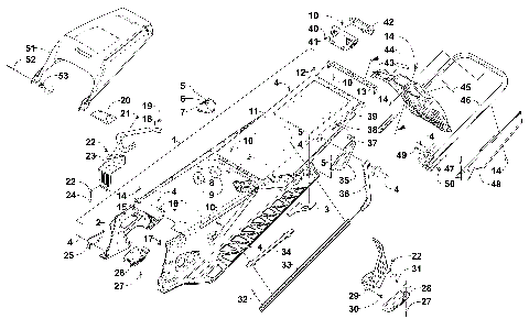 TUNNEL, REAR BUMPER, AND SNOWFLAP ASSEMBLY [101844]