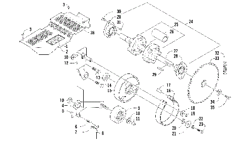 DRIVE TRAIN SHAFT AND BRAKE ASSEMBLIES [92344]