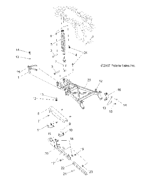 SUSPENSION, REAR SWING ARM - A08CL50AA (49ATVSWINGARMRR086X6)
