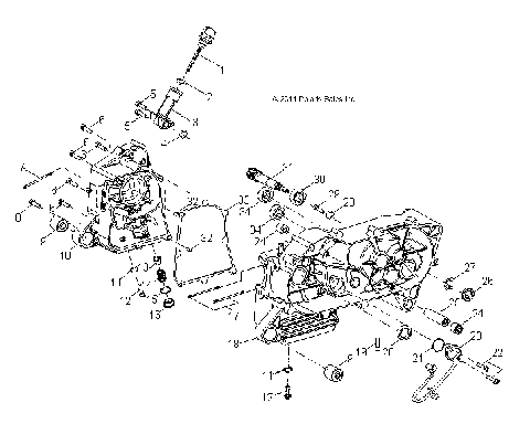 ENGINE, CRANKCASE - A25YFA11N5 (49ATVCRANKCASE12SP90)