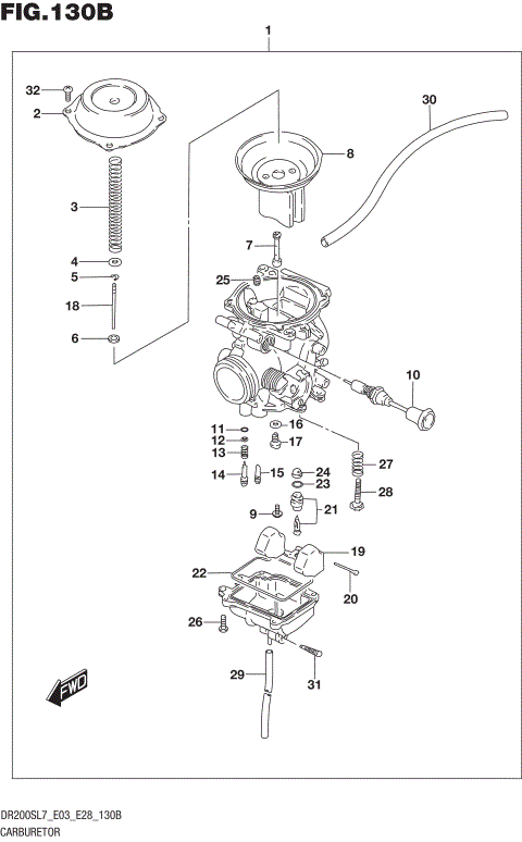 CARBURETOR (DR200SL7 E28)