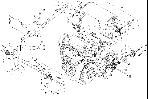 ENGINE AND EXHAUST ASSEMBLY [302890]