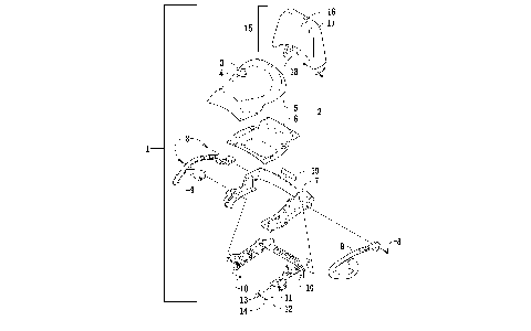 PASSENGER SEAT AND BACKREST ASSEMBLY [95956]