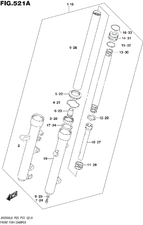 FRONT FORK DAMPER (UH200AL6 P28)