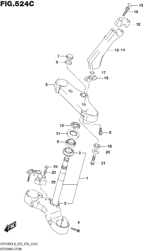 STEERING STEM (VZR1800BZL9 E28)