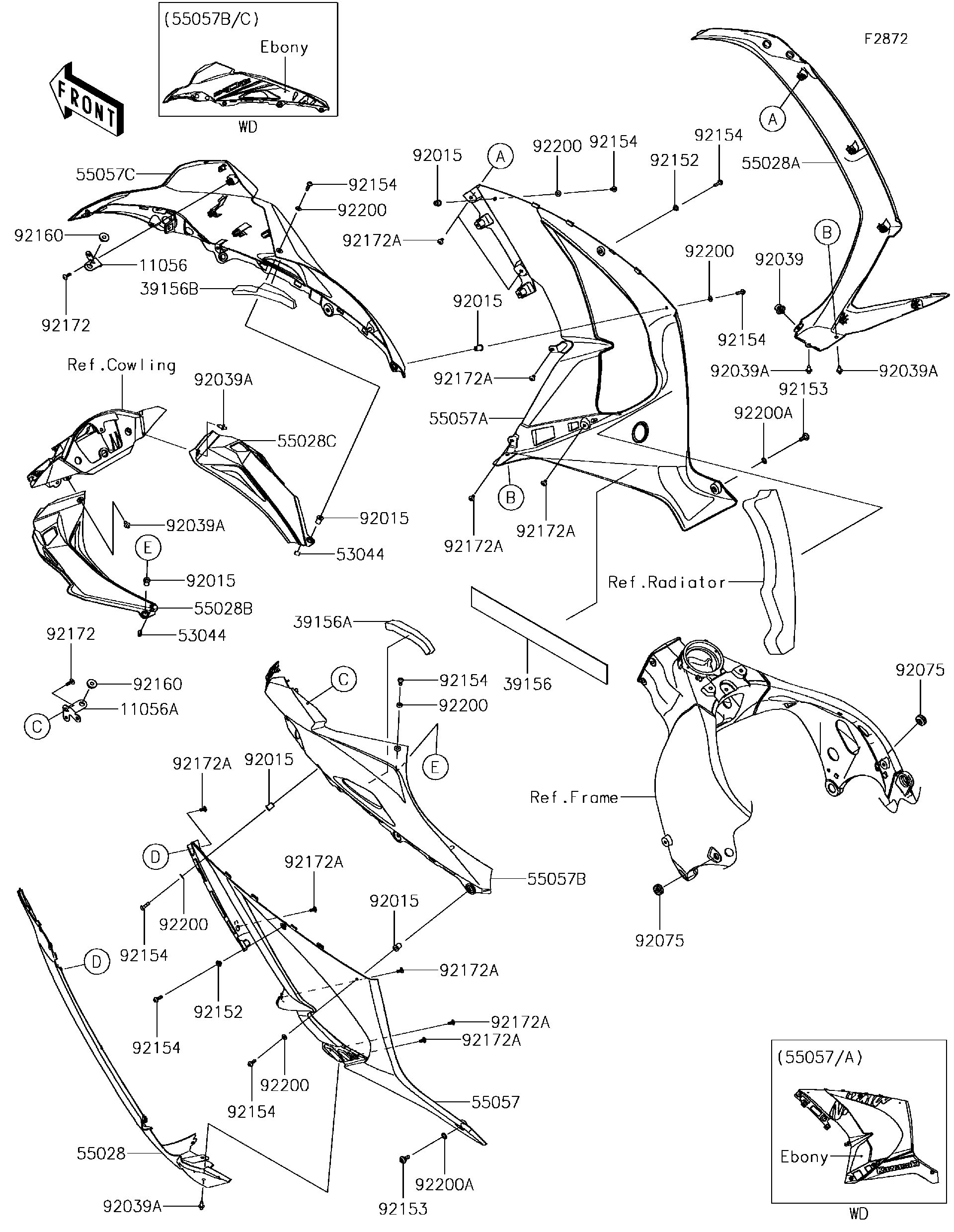 rページ 2012 Kawasaki Ninja Zx14r Frame Chassis EZ REG 386-263-8830