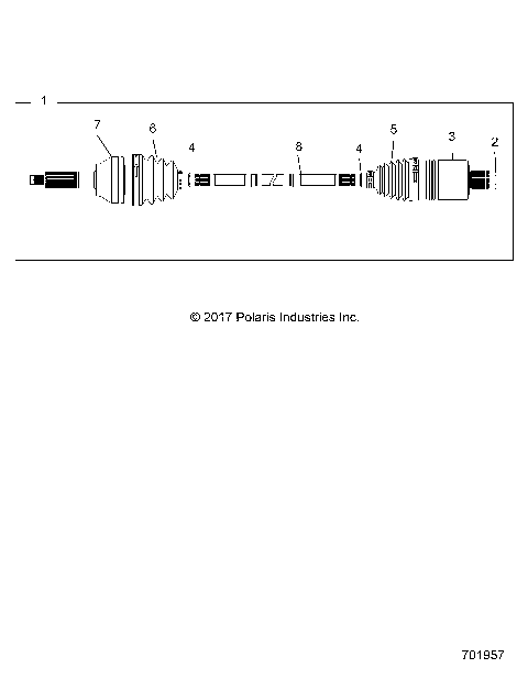 DRIVE TRAIN, REAR DRIVE SHAFT (FROM 7/17/2017) - R17RVM99AM/BM (701957)