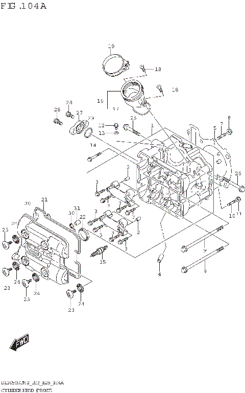 CYLINDER HEAD (FRONT) (DL1050RQ)