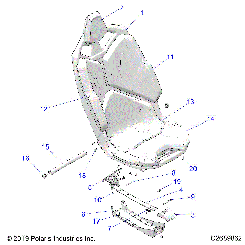 BODY, SEAT ASM., FRONT - Z21R4D92AM/BM/AC/BC (C2689862)