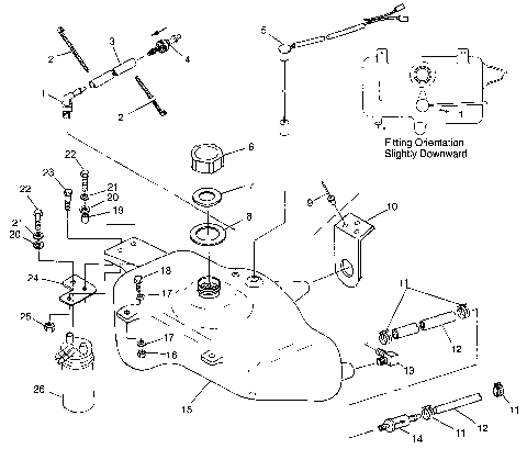 OIL TANK SL 700 B974071, Intl. SL 700 I974071, SL 700 Deluxe B974072 and In (4940874087A014)