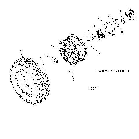 WHEELS, FRONT and HUB - A16SXS95FK [100411]