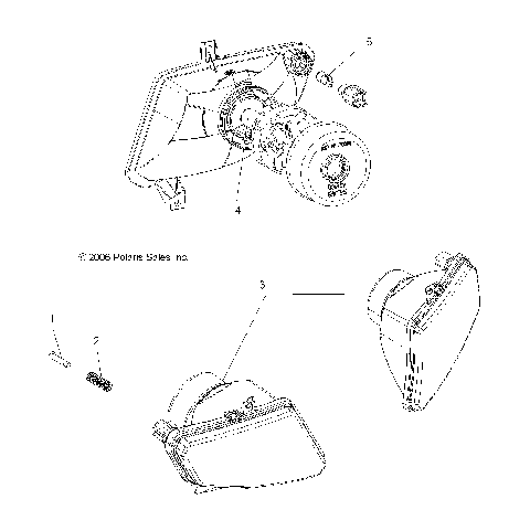 HEADLIGHT ASM. - A07TH50EA (49ATVHEADLTASMX2QUAD)
