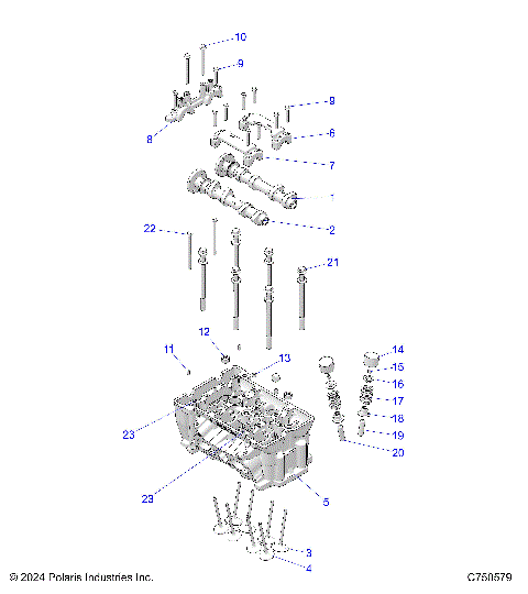 ENGINE, CYLINDER HEAD AND VALVES - Z25NMF99A4/A5/B4/B5 (C750579)