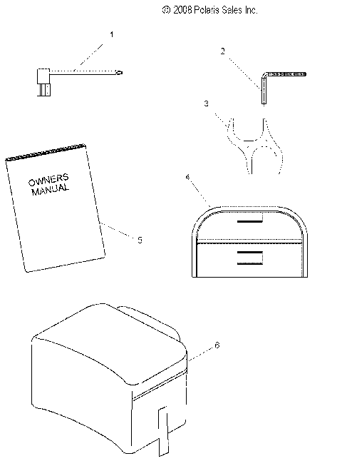 TOOLS, TOOL KIT and CARGO STORAGE BAG - S12PT6HSL/HEL (49SNOWTOOL09600TRG)