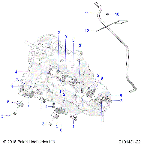 ENGINE, TRANSMISSION MOUNTING & LONG BLOCK - A26SYE85AL (C101431-22)