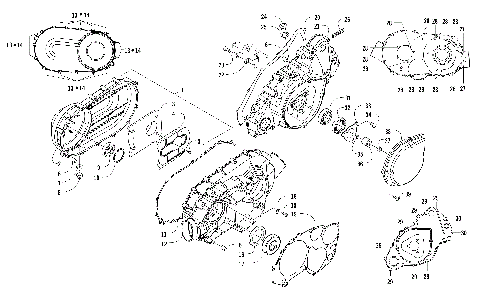 CLUTCH/V-BELT/MAGNETO COVER ASSEMBLY [303796]
