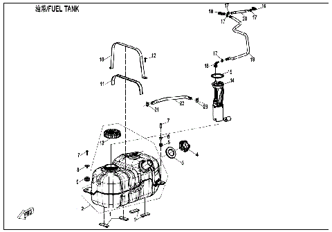 FUEL TANK (FOR NON FUEL EVAPORATION SYSTEM)