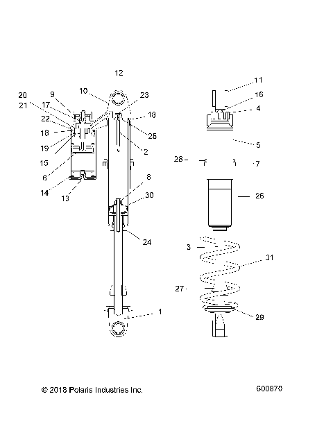 SUSPENSION, SHOCK, IFS (7045064) - S19DDH8RS SNOW CHECK (600870)