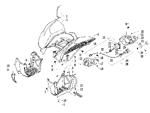 REAR BODY AND TAILLIGHT ASSEMBLY [98374]